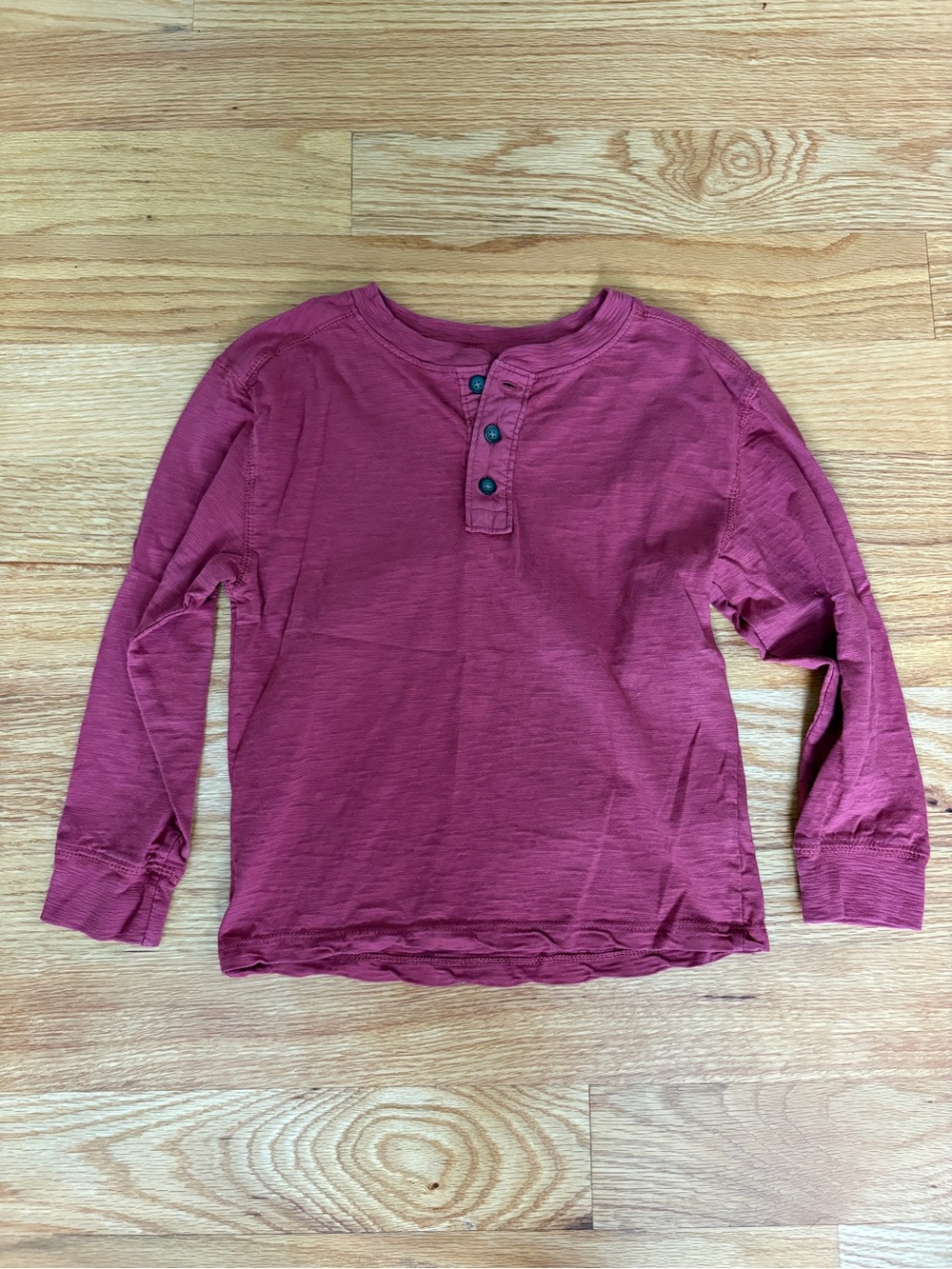Cat & Jack Kids Long-Sleeve Henley Shirt - Burgundy